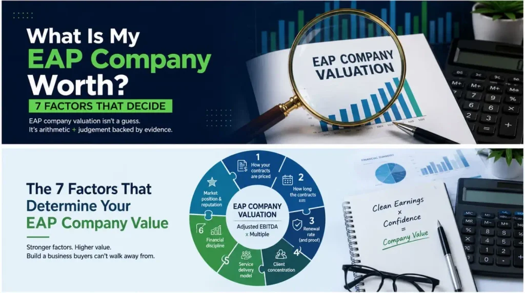 Comparison of two EAP companies with identical revenue and different value